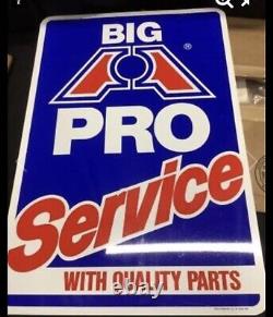 Vintage BIG A Auto Parts Double Sided Metal Sign 16 x 24 Hanger Man Cave Stout