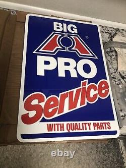 Vintage BIG A Auto Parts Double Sided Metal Sign 16 x 24 Hanger Man Cave Stout