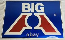 Vintage BIG A Auto Parts Double Sided Metal Sign 36 x 23 1970s Car Garage