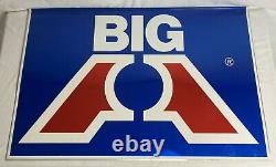 Vintage BIG A Auto Parts Double Sided Metal Sign 36 x 23 1970s Car Garage