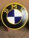 Vintage Bmw Porcelain Metal Sign Motorcycle Double Sided