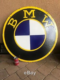 Vintage BMW Porcelain Metal sign Motorcycle Double Sided