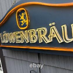 Vintage Bar Sign Old Beer Sign Lowenbrau Backlit Beer Sign Double Sided 31x14