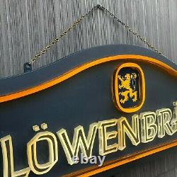 Vintage Bar Sign Old Beer Sign Lowenbrau Backlit Beer Sign Double Sided 31x14