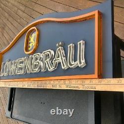 Vintage Bar Sign Old Beer Sign Lowenbrau Backlit Beer Sign Double Sided 31x14