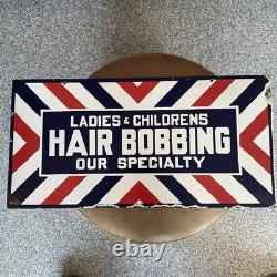 Vintage Barber Shop Double Sided Flange Sign