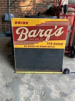 Vintage Barqs Root Beer Chalkboard Sign Double Sided Soda