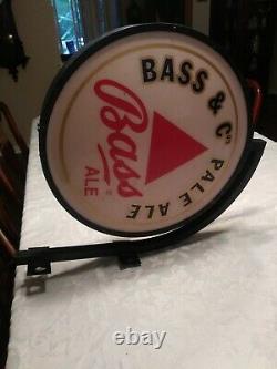 Vintage Bass & Cos Pale Ale Bar Sign Double Sided Light up Pub Sign