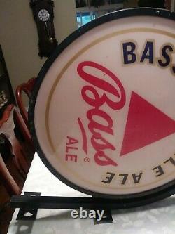Vintage Bass & Cos Pale Ale Bar Sign Double Sided Light up Pub Sign