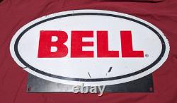 Vintage Bell Helmets 20 DOUBLE SIDED Metal Heavy Steel Sign