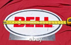 Vintage Bell Helmets 20 DOUBLE SIDED Metal Heavy Steel Sign