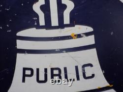 Vintage Bell Public Telephone Double Sided Flange Sign