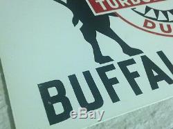 Vintage Buffalo Turbine Turbulent Air sign flange double sided 18 X 12 NICE