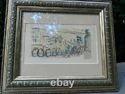 Vintage C. Robert Perrin Nantucket Double-Sided Signed Original Painting Main St