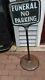 Vintage Cast Iron/metal'funeral No Parking' Sign Double-sided Raised Letters