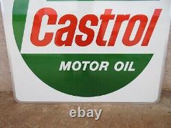 Vintage Castrol Motor Oil Gas Station Sign Stout lite Double Sided