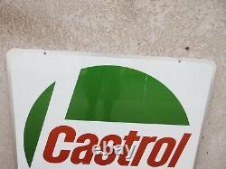 Vintage Castrol Motor Oil Gas Station Sign Stout lite Double Sided