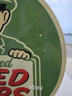 Vintage Certified Used Cars Double-sided Flange Porcelain 17 X 17 Sign