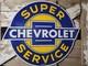 Vintage Chevrolet Porcelain Sign 36 Chevy Super Service Dealership Advertising