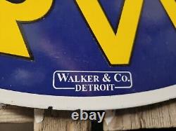 Vintage Chevrolet Porcelain Sign 36 Chevy Super Service Dealership Advertising