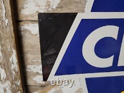 Vintage Chevrolet Porcelain Sign 36 Chevy Super Service Dealership Advertising