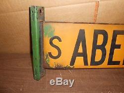 Vintage Chicago Double Sided Porcelain Street Sign South Aberdeen Street