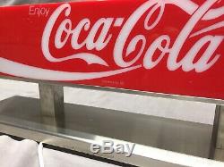 Vintage Coca-Cola Double Sided Coke Soda Fountain Machine Topper light Sign