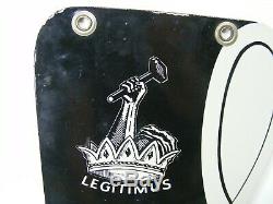 Vintage Collins Legitimus Axe Shaped Porcelain Sign Double Sided. Rare Piece