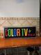 Vintage Color Tv By Rca Large Double Sided Light Up Sign 50 19