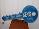 Vintage Curtis Keys Double Sided Metal Sign