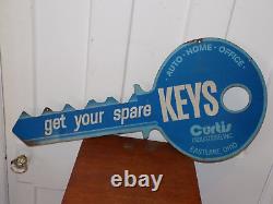 Vintage Curtis Keys Double Sided Metal Sign
