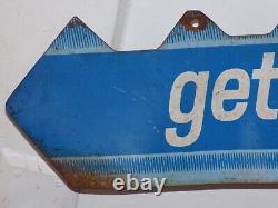 Vintage Curtis Keys Double Sided Metal Sign