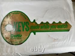 Vintage Curtis Keys Double Sided Metal Sign