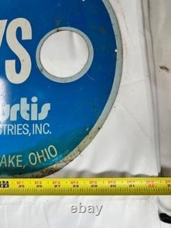 Vintage Curtis Keys Double Sided Metal Sign