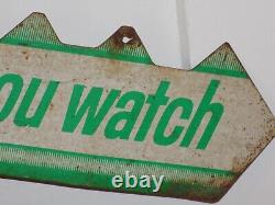 Vintage Curtis Keys Double Sided Metal Sign