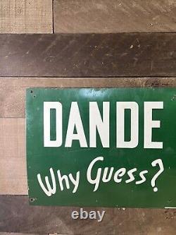 Vintage Dande Feeds Double Sided Sign 28 X 12