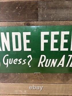 Vintage Dande Feeds Double Sided Sign 28 X 12