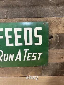 Vintage Dande Feeds Double Sided Sign 28 X 12