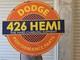 Vintage Dodge Hemi 426 Porcelain Enamel Dealership Double-sided Sign 34 X 30