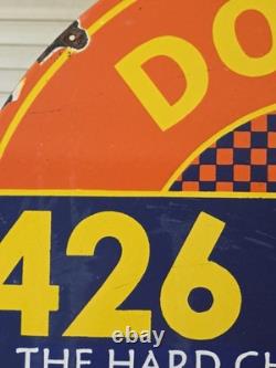 Vintage Dodge Hemi 426 Porcelain Enamel Dealership Double-sided Sign 34 X 30