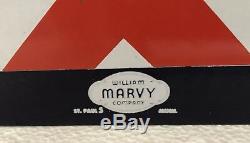 Vintage Double Sided Flange Porcelain Barber Shop Sign Great Condition Marvy USA