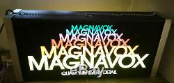 Vintage Double Sided Magnavox Light Up Sign store dealer advertising display tv