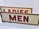 Vintage Double Sided Men Ladies Gas Station Restroom Flange Sign Pair
