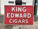 Vintage Double Sided Porcelain King Edward Cigars Sign 70 X 46 Garage Pub Bar