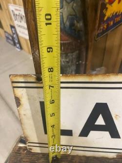 Vintage Double Sided Porcelain LADIES Rest Room Sign 20 x 8 GAS OIL SODA COLA