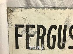 Vintage Double Sided Shabby Metal FERGUSONVILLE Nursery Sign Chic Old 1413-23B