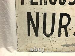 Vintage Double Sided Shabby Metal FERGUSONVILLE Nursery Sign Chic Old 1413-23B