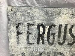 Vintage Double Sided Shabby Metal FERGUSONVILLE Nursery Sign Chic Old 1413-23B