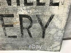 Vintage Double Sided Shabby Metal FERGUSONVILLE Nursery Sign Chic Old 1413-23B