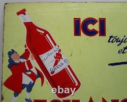 Vintage Double-sided Enamel Sign L'echanson French